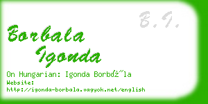 borbala igonda business card